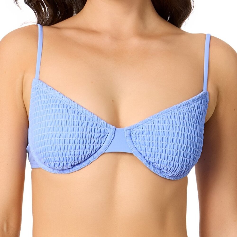 Salt + Cove Juniors' Smocked Underwire Bikini Top - Picture 1 of 9